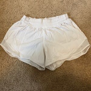 White Lululemon shorts